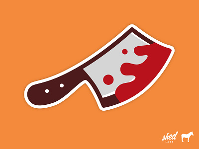 Sticker Mule Design Playoff blood clever die shedlabs sticker