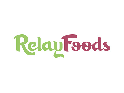 Relayfoods 2 food grocery logo mark online relay word