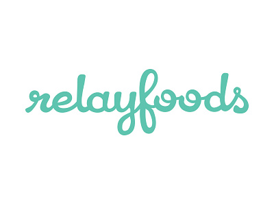 Relayfoods 3 foods grocery logo relay script