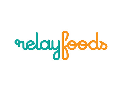 Relayfoods 4 grocery identity logo wordmark