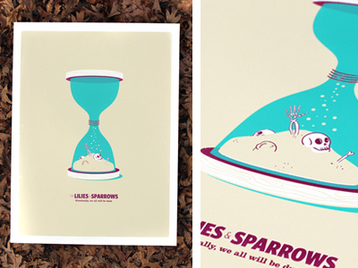 The Lilies & Sparrows-Finished Print 3 color bones print sand