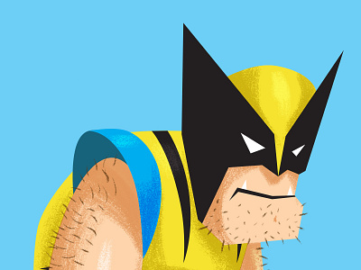 Wolvie dog hairy hero illustration logan marvel old man wolverine