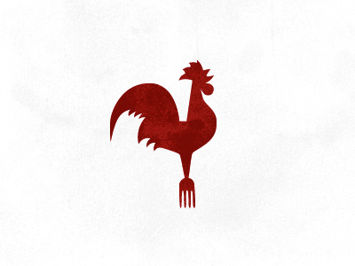 logo concept for Roost, a farm fresh eatery chicken farm fork foot fresh roost rooster