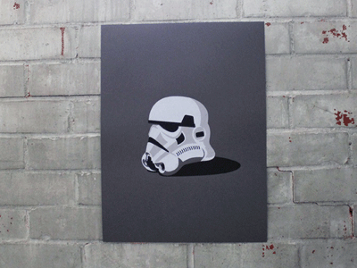 Glow-In-The-Darkside Stormtrooper Helmet darkside glow poster screenprint starwars stormtrooper