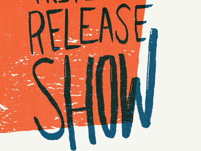 Release Show ep gig poster typography