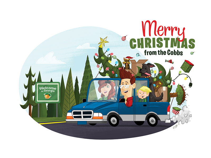 Cobb Family Christmas Card by Shed Labs on Dribbble