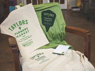 Taylors Farmers Market Swag bag mcgoats notepad shirt swag tote