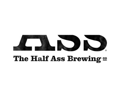 The Half Ass Brewing Co. Logo beer booze brew brewing company half ass logo mark