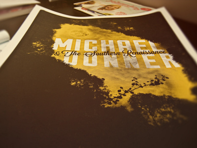 Michael Donner & The Southern Renaissance Print design gigposter poster print screenprint silkscreen