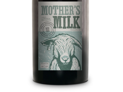 Mother's Milk beer labels design illustration lamb packaging