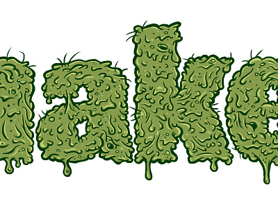 Sludge booger comic ew gross hair illustration make self promotion slime sludge snot type typography