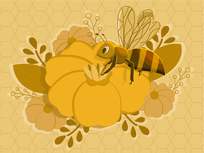 Monochrome bee art artist bee design flower illustration monochrome vector