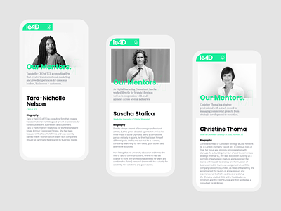 leAD ・ mentors in detail cms frontend interactiondesign webdesign