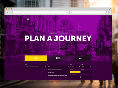 Transport for London website concept