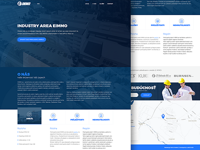 Industry Area E IMMO area blue e immo e immo a.s. eimmo idustry industry area web webdesign website white yellow