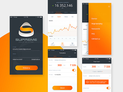 Supro App - Cryptocurrency app app design appdesign crypto cryptocurrency orange supro ui uidesign ux uxdesigm yellow