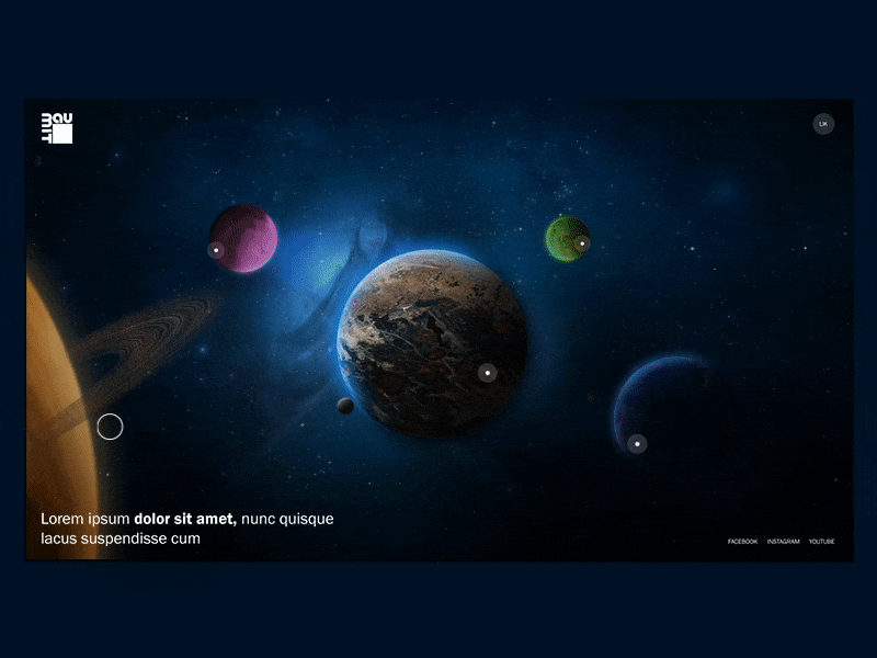 Baumit Universe - Microsite animated baumit color dark life microsite parallax space universe web webdesign