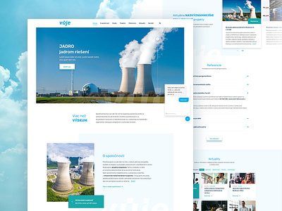 VUJE energy nuclear redesign ui uidesign webdesign website