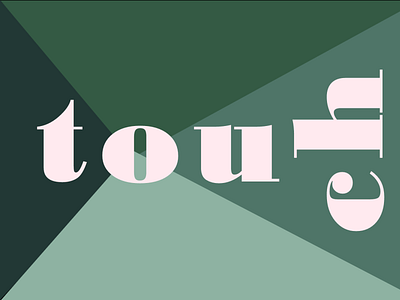 Touch branding design minimal typography ui web