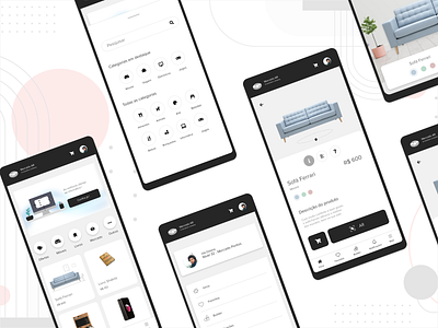 Mercado AR app concept design flat minimal minimalism minimalist typography ui ux