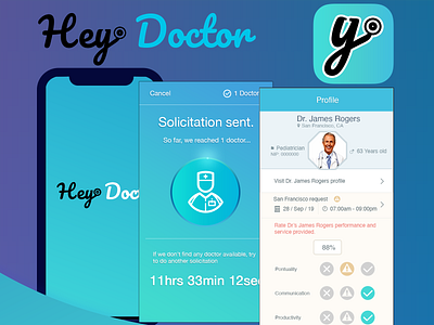 Hey Doctor android ios app uiux webmobile