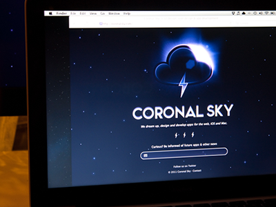 Coronal Sky website cloud logo purple web