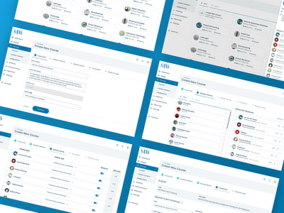 LMS Course Creation Flow cms courses design flow learning management system lms ui ui design