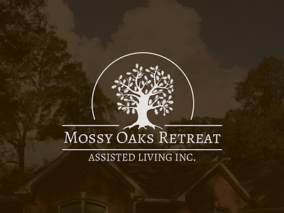 Mossy Oaks Retreat Logo assisted living logo design tree