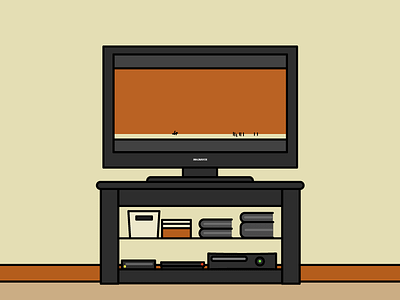 The Fall illustration illustrator the fall tv tv stand vector