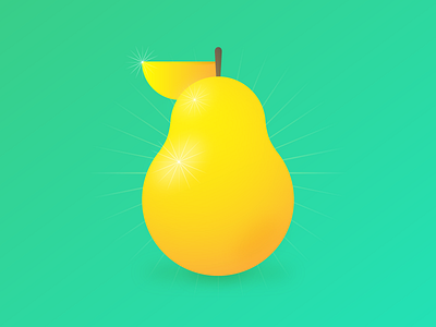 Golden Pear golden pear illustration illustrator pear tree