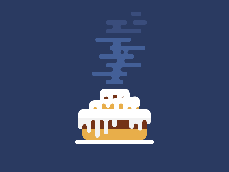 Hot & Sticky sticky cinnamon roll design prompts adobe illustrator