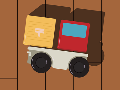Truck adobe illustrator magnets toy truck