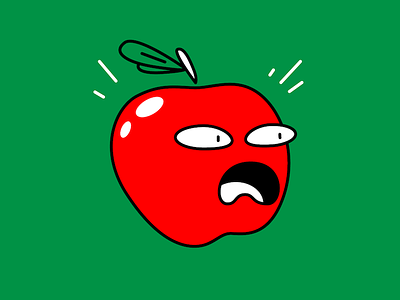 Apple apple illustrator surprised vector