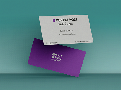 Purple Post Business Card Mockup branding businesscard mockup