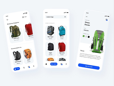 backpack store app figmaafrica figmadesign mobile app design ui uidesign uiux