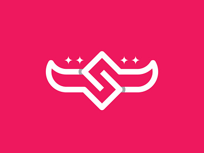 Monogram S Horn Concept branding logo minimal premadelogo typography