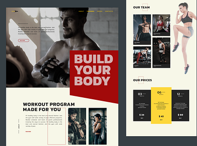 Workout Course UI Design landingpage sport uidesign website