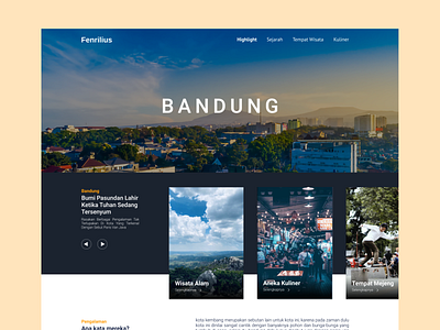 Bandung - Paris Van Java bandung clean design hometown inspiration kota landing landing page ui ui design web web design web ui weeklywarmup wisata