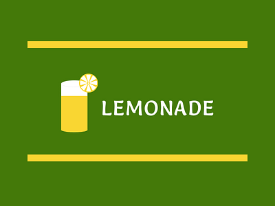 Lemonade Stand Banner banner green lemon lemons simple ui weeklywarmup yellow