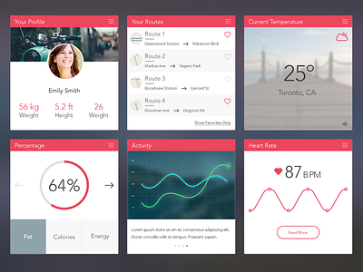 Dashboard dashboard data graph health profile weather widget