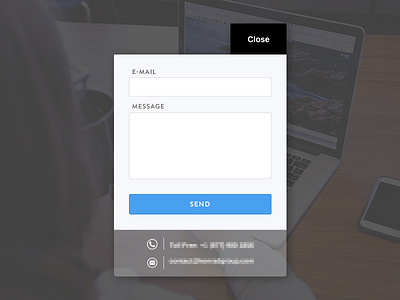 Contact Form contact contact form form modal overlay user interface ux