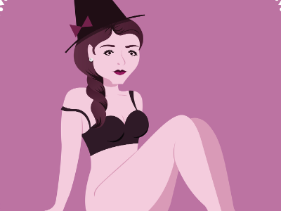 Pinup witch 1 halloween pin up girl witch