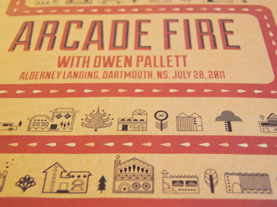 Arcade Fire arcade fire cute drawing houses illustration line neighborhood owen pallett poster suburbs trees