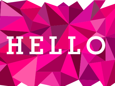 Hello colors shapes type typography vector