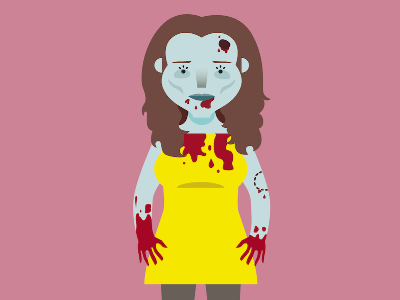 Day Two: Zombie blood costume creature girl halloween monster zombie