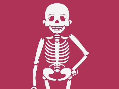 Day Three: Sassy Skeleton by Siobhan Gallagher on Dribbble