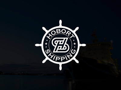 Hobort Shipping Logo Design cargo logo sh letter logo ship logo shipping logo