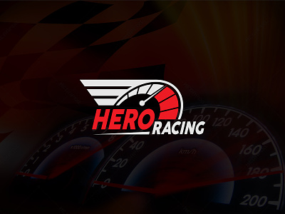 Hero Racing Logo Design hero racing logo minimal logo racing logo speed logo
