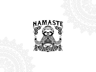 Namaste Logo Design abstract logo letter logo logo design luxury logo minimal logo modern logo namaste logo sloth logo standard logo