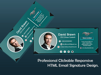 Professional Clickable Responsive HTML Email Signature Design.